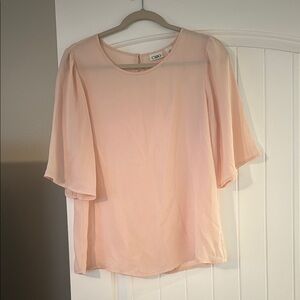 Cato Pink Flutter Sleeve Blouse